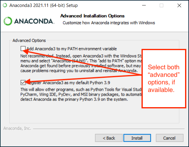 Anaconda installer - PATH setting