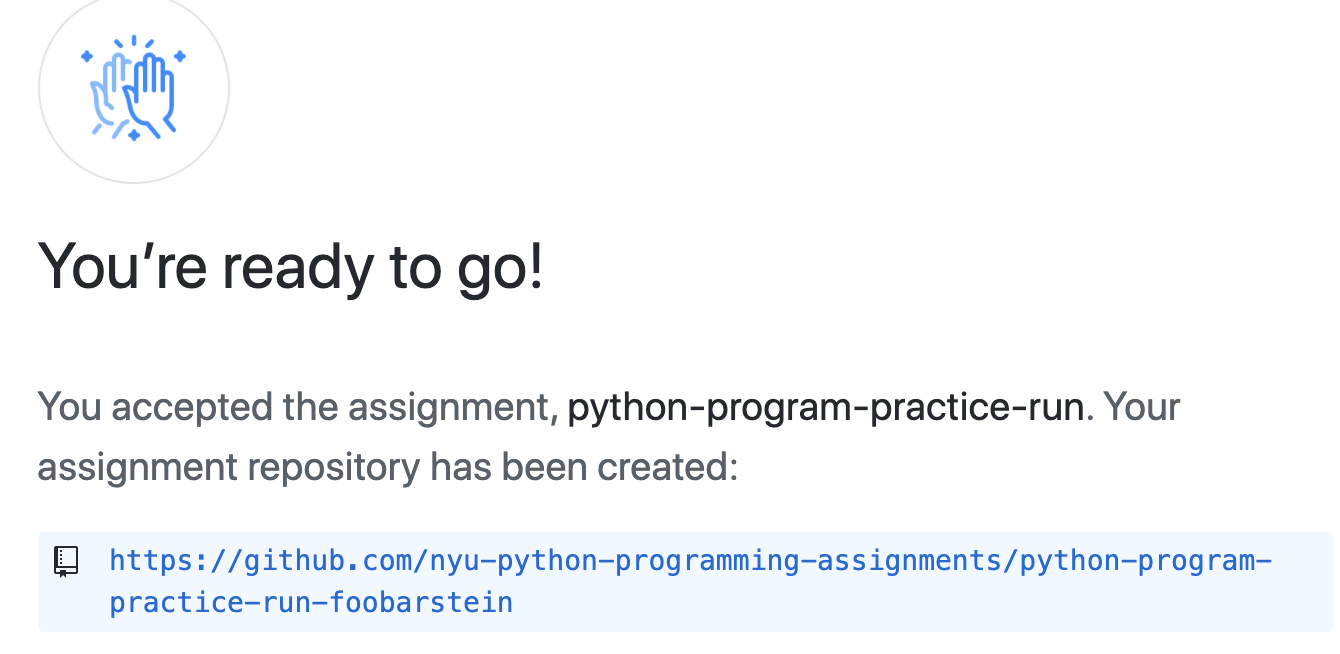 GitHub classroom assignment personal repository
link