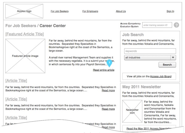 Wireframe diagram example