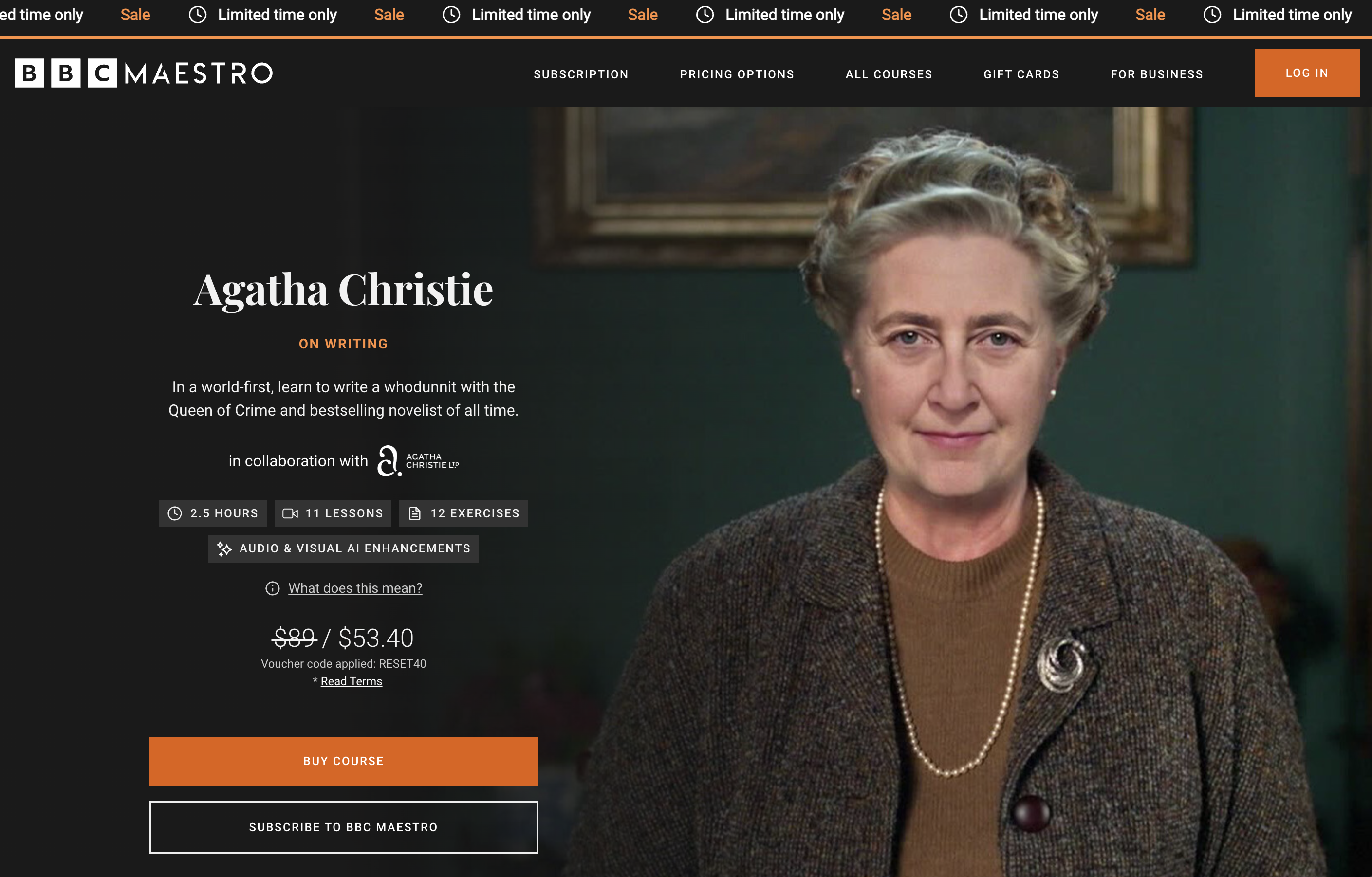 Agatha Christie teaches from the grave
