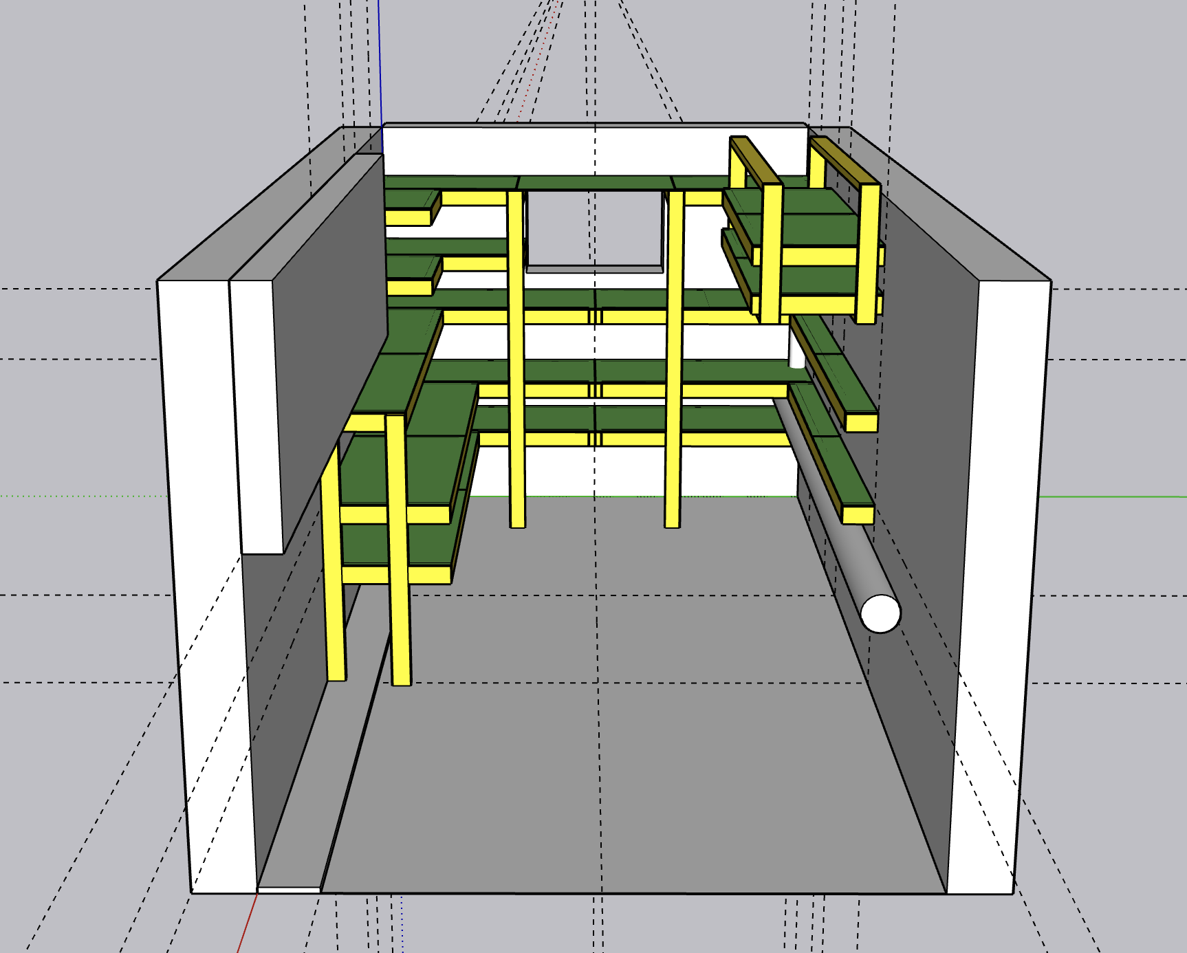 Garage shelving 3d model 2