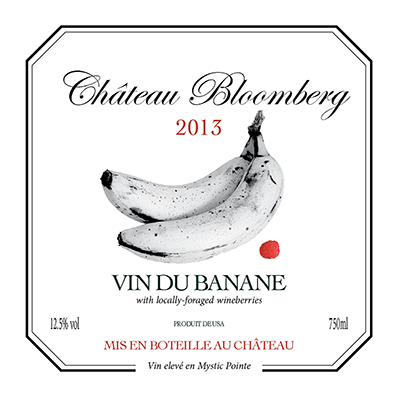 Château Bloomberg 2013 Vin Du Banane
label